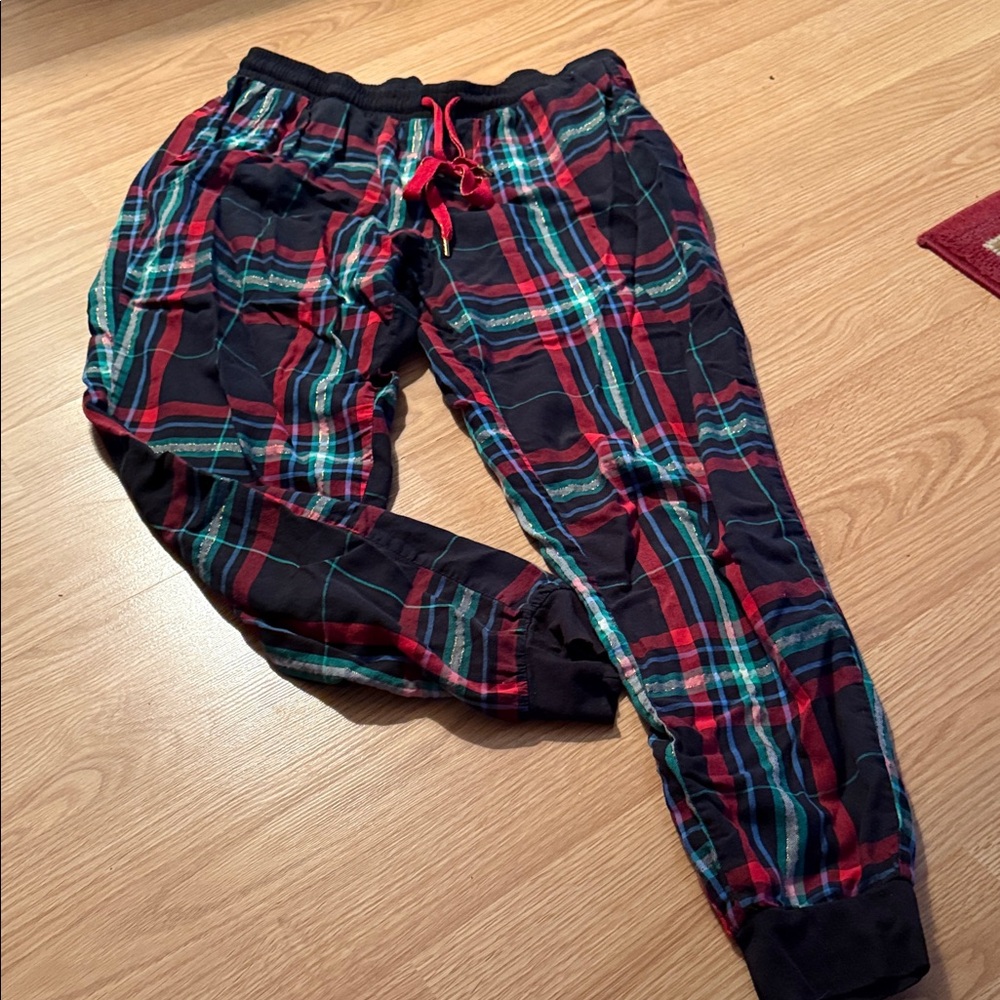 Secret Treasures Plaid pj pants - Black, Red, and Green